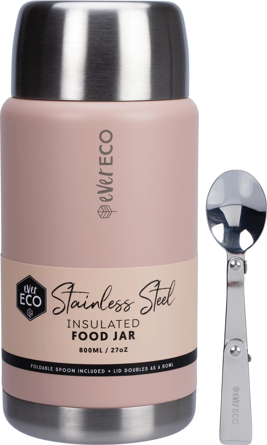 Insulated Food Jar - 800ml - Ever Eco - Rose