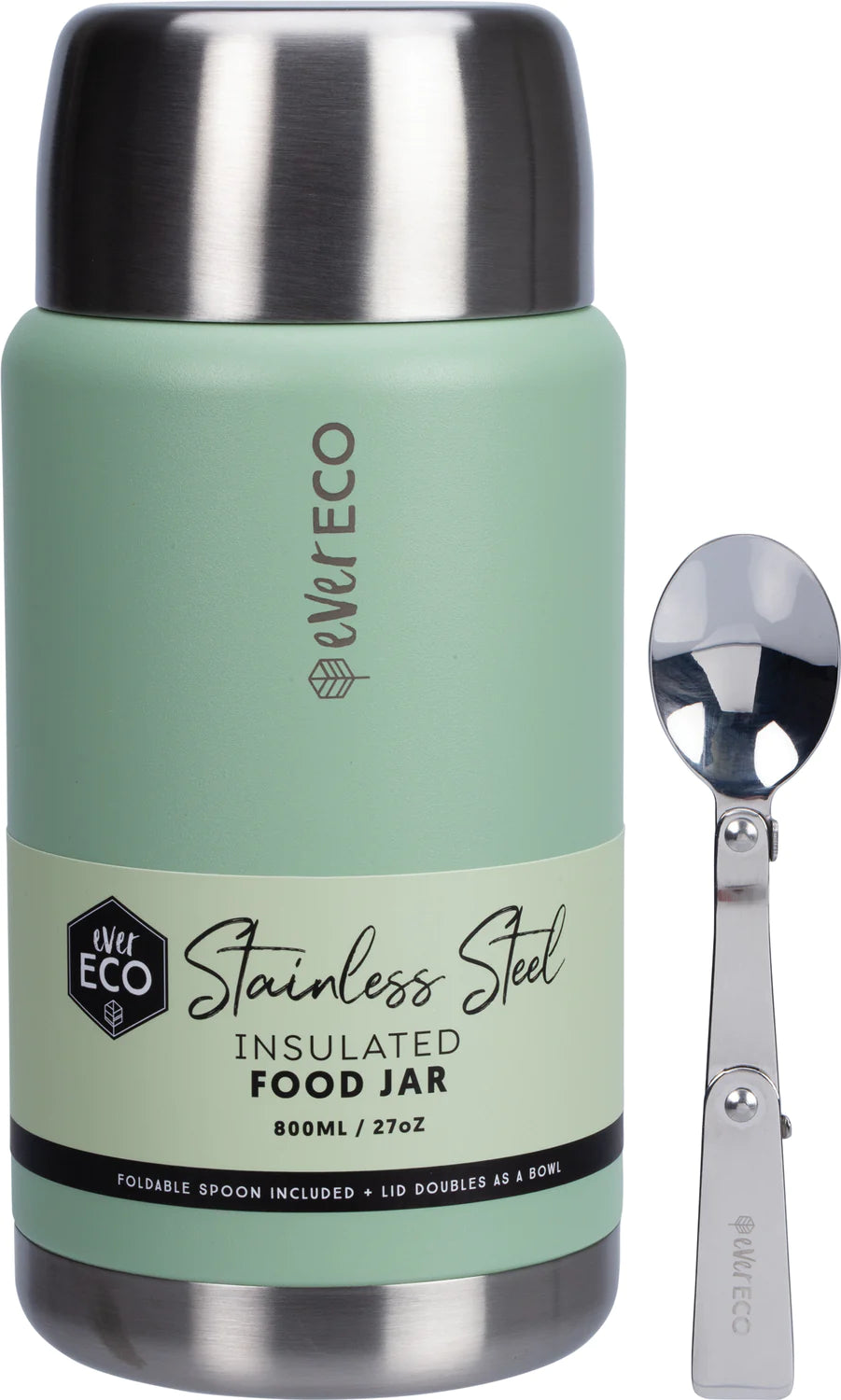 Insulated Food Jar - 800ml - Ever Eco - Sage