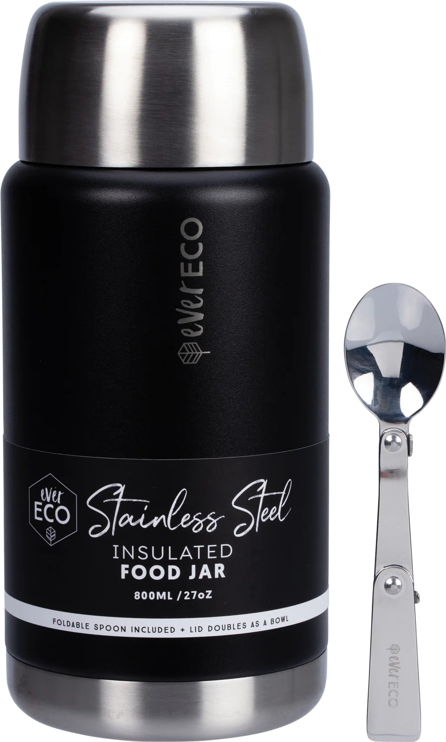 Insulated Food Jar - 800ml - Ever Eco - Onyx