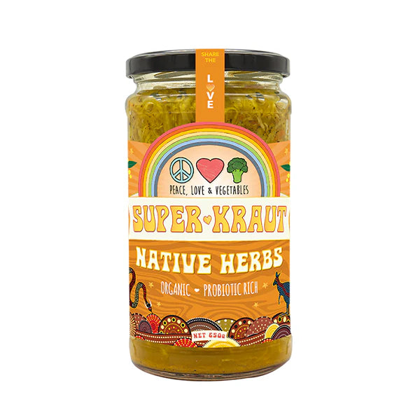 Super Kraut Organic Native Herbs- 650g - Peace Love & Vegetables -
