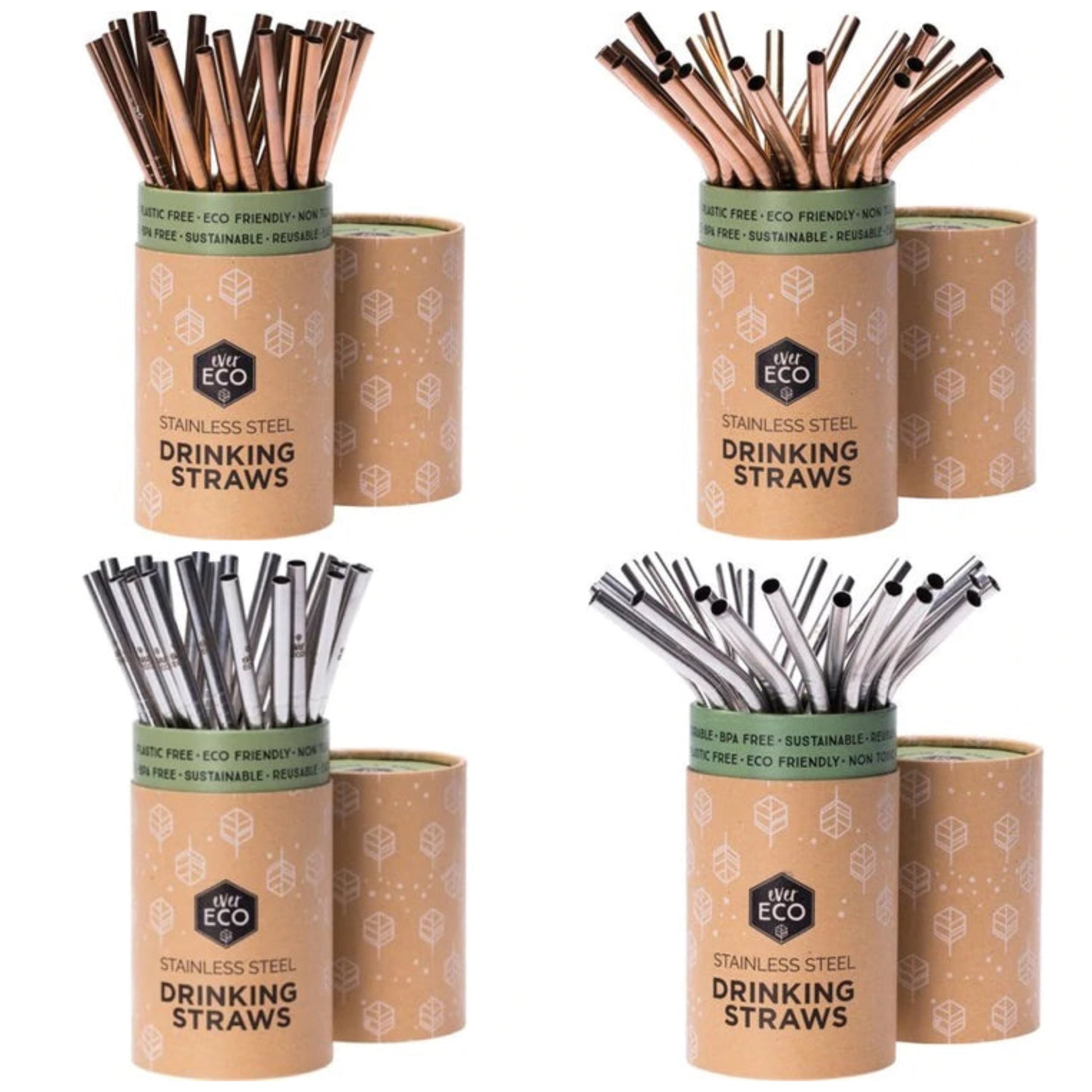 Stainless Steel Straws - Ever Eco -