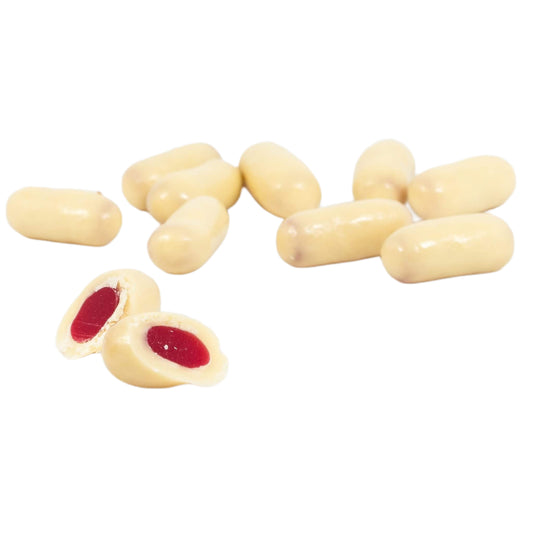 Licorice Bullets - White Choc Raspberry - Bulk - per 10g -