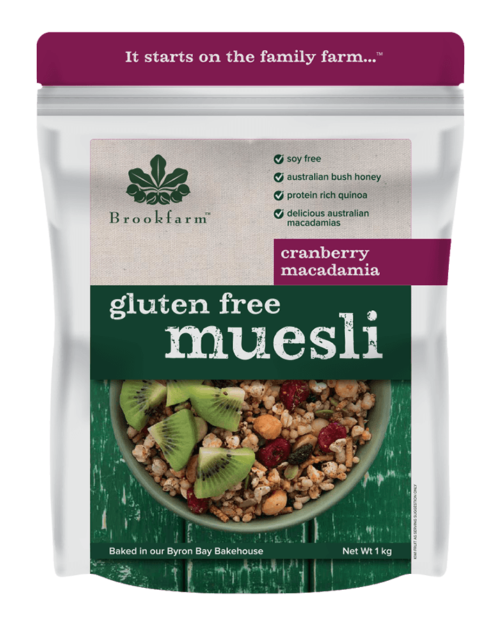 Muesli - Gluten Free Cranberry Macadamia - 900g - Brookfarm -