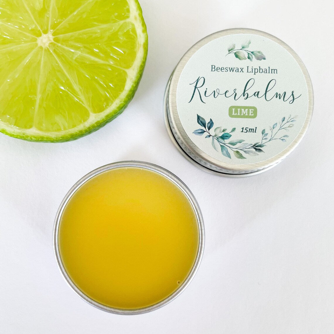 Lip Balms - Riverbalm Beeswax - 15ml - Lime