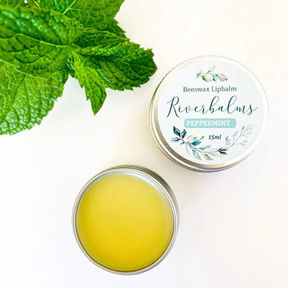 Lip Balms - Riverbalm Beeswax - 15ml - Peppermint