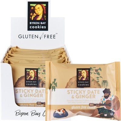 Gluten Free Cookies - 60g - Byron Bay - Sticky Date & Ginger