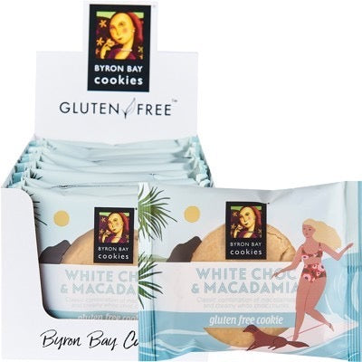 Gluten Free Cookies - 60g - Byron Bay - White Choc Macadamia