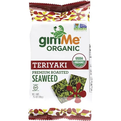 Organic Roasted Seaweed Snacks - GimMe - Teriyaki - Roasted Seaweed Snacks