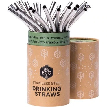 Stainless Steel Straws - Ever Eco - Silver / Bent - Single