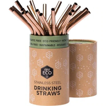 Stainless Steel Straws - Ever Eco - Rose Gold / Bent - Single