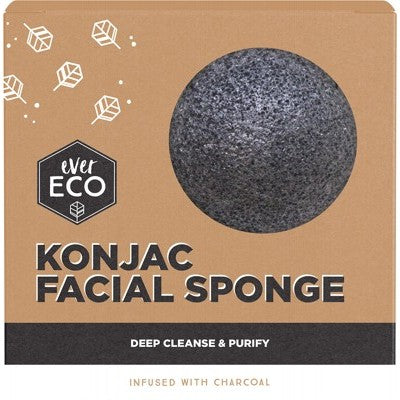 Konjac Facial Sponge - Ever Eco - Charcoal