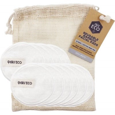 Reusable Bamboo Facial Pads - 10 pack - Ever Eco - White