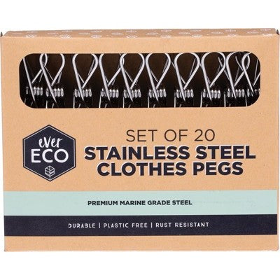 Stainless Steel Pegs - Ever Eco - 20 Pegs