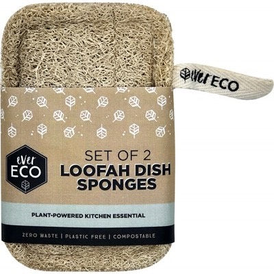 Loofah Dish Sponges - 2 Pack - Ever Eco -