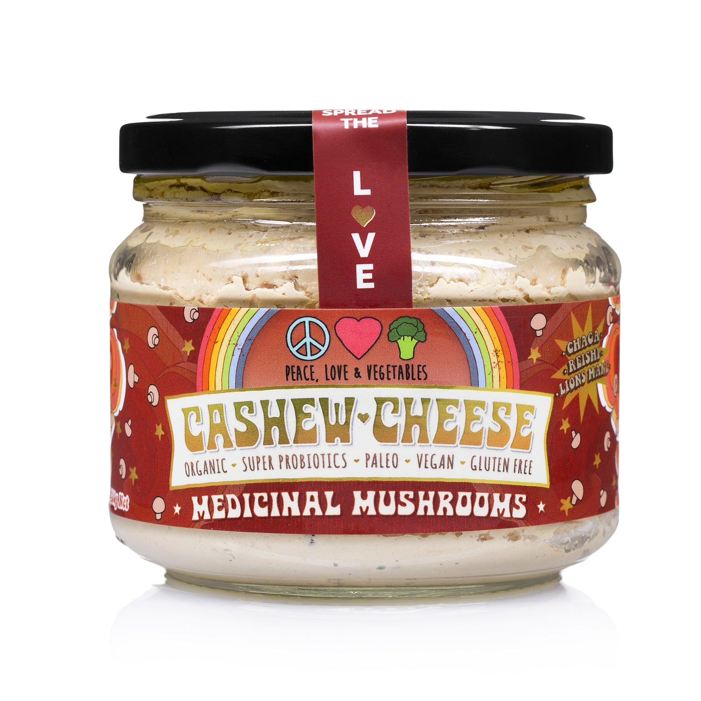 Medicinal Mushroom - Cashew Cheese 280g - Peace Love & Vegetables -